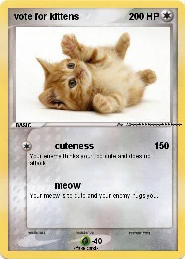 Pokemon vote for kittens