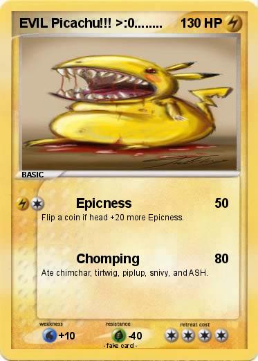 Pokemon EVIL Picachu!!! >:0........