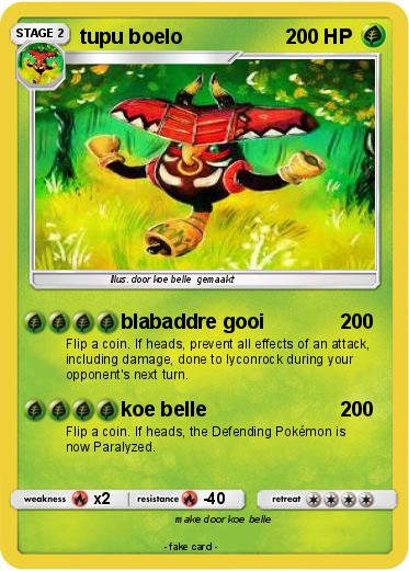 Pokemon tupu boelo