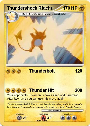 Pokemon Thundershock Riachu