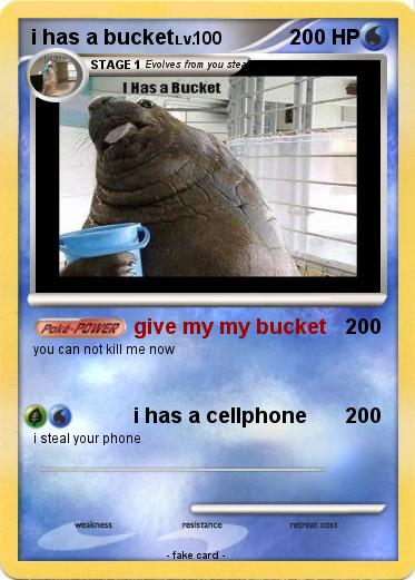 Pokemon i has a bucket