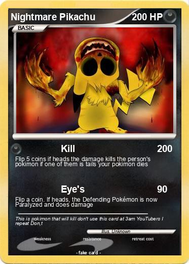 Pokemon Nightmare Pikachu