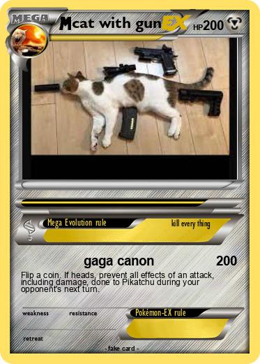 Pokemon cat with gun