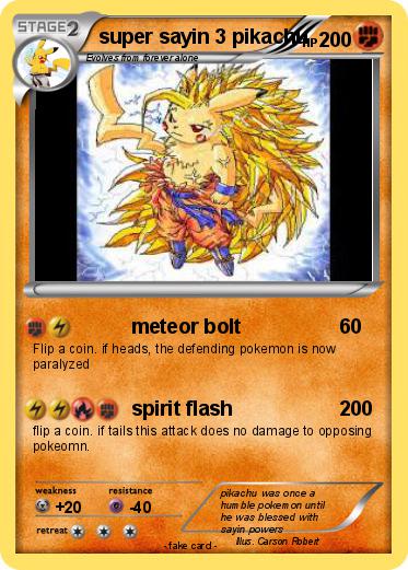 Pokemon super sayin 3 pikachu