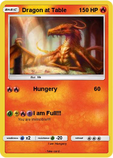 Pokemon Dragon at Table