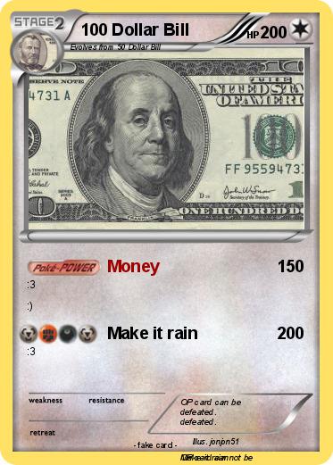 Pokemon 100 Dollar Bill