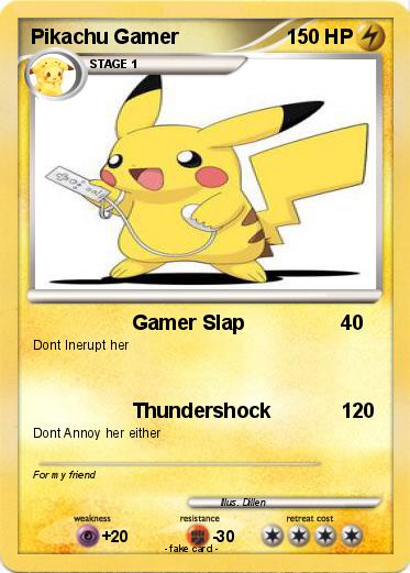 Pokemon Pikachu Gamer