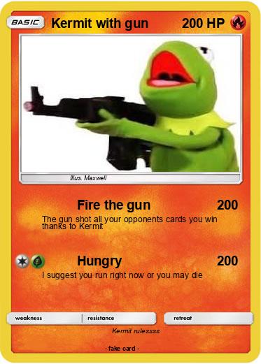 Pokemon Kermit with gun