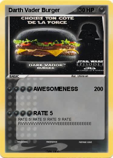 Pokemon Darth Vader Burger