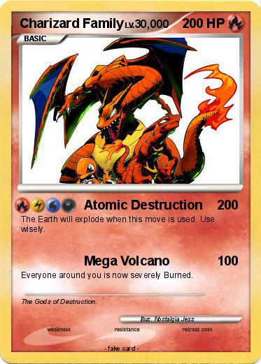 Pokemon Charizard Family