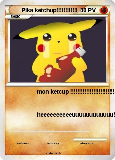Pokemon Pika ketchup!!!!!!!!!!!!