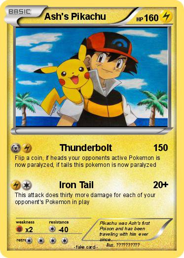Pokemon Ash's Pikachu