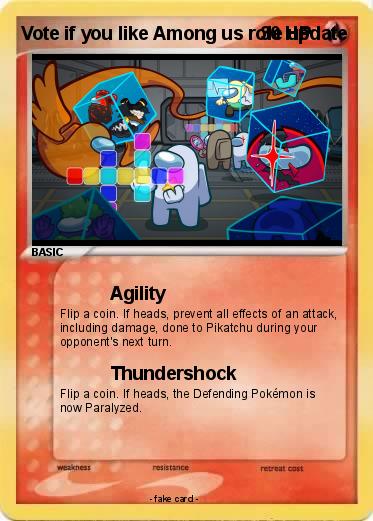 Pokemon Vote if you like Among us role update