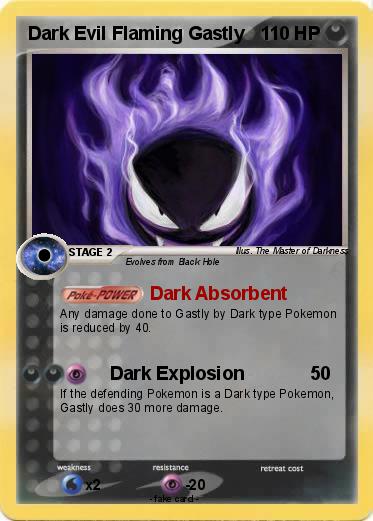 Pokemon Dark Evil Flaming Gastly