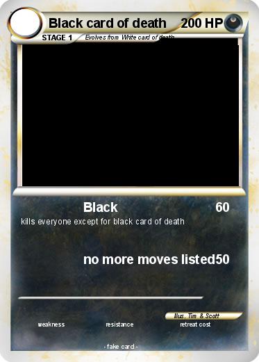 Pokemon Black card of death