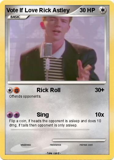 Pokemon Vote If Love Rick Astley