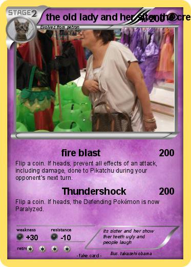 Pokemon the old lady and her siter the creepy wicht