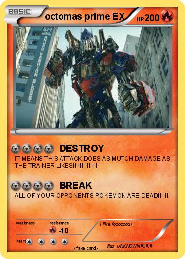 Pokemon octomas prime EX