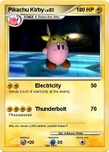 Pokemon Pikachu Kirby