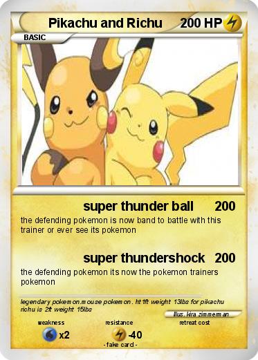Pokemon Pikachu and Richu
