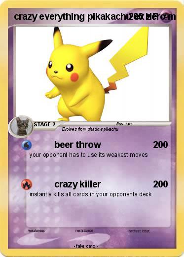 Pokemon crazy everything pikakachu ex zero m