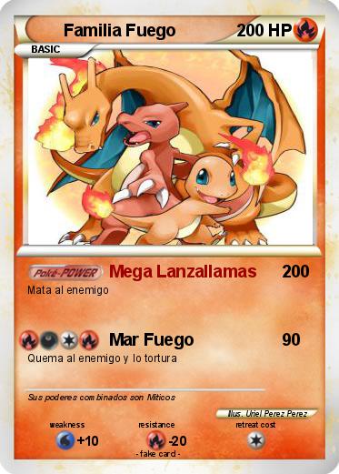 Pokemon Familia Fuego