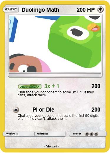 Pokemon Duolingo Math