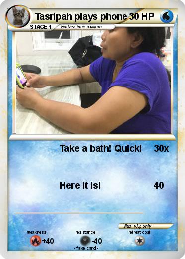 Pokemon Tasripah plays phone