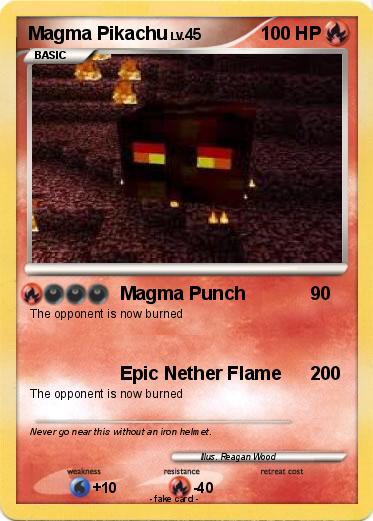 Pokemon Magma Pikachu
