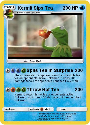 Pokemon Kermit Sips Tea