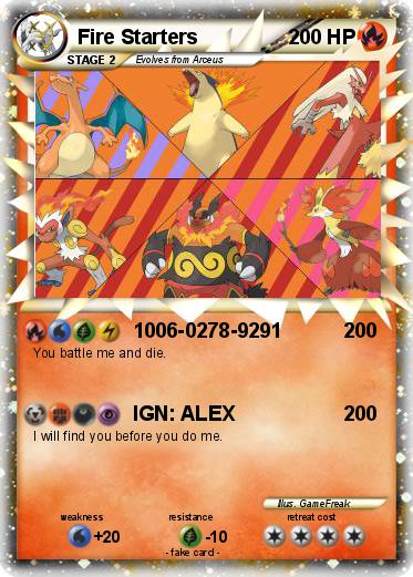 Pokemon Fire Starters