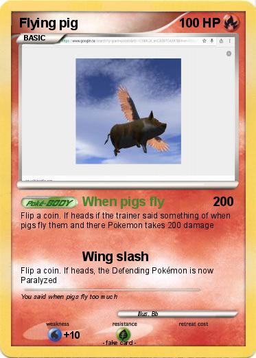 Pokemon Flying pig