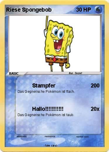Pokemon Riese Spongebob