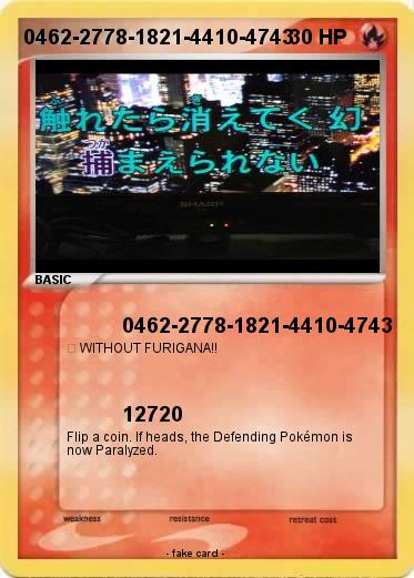 Pokemon 0462-2778-1821-4410-4743