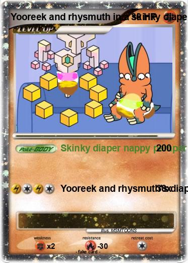 Pokemon Yooreek and rhysmuth in a skinky diaper