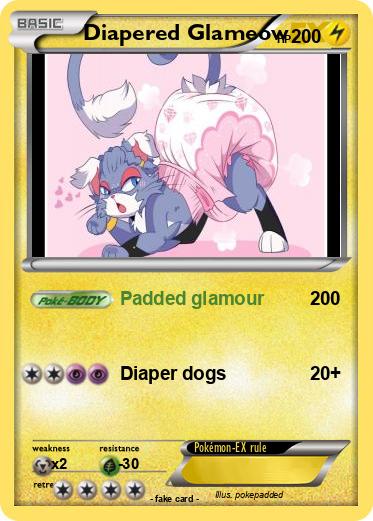 Pokemon Diapered Glameow Pokemon Diapered Glameow
