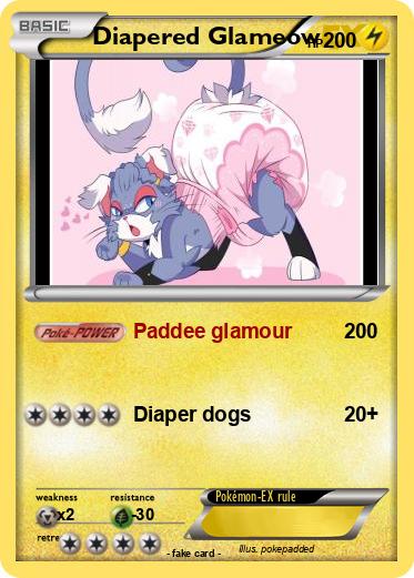 Pokemon Diapered Glameow Pokemon Diapered Glameow