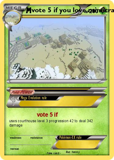Pokemon vote 5 if you love minecraft