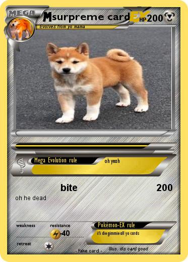 Pokemon surpreme card