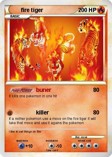 Pokemon fire tiger