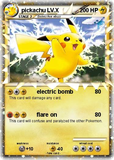 Pokemon pickachu LV.X