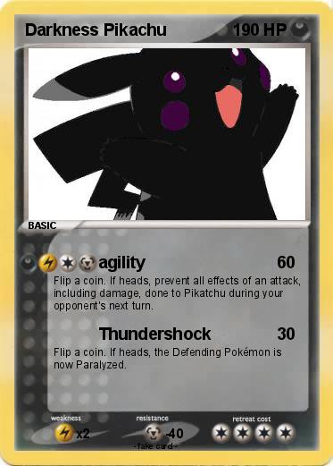 Pokemon Darkness Pikachu