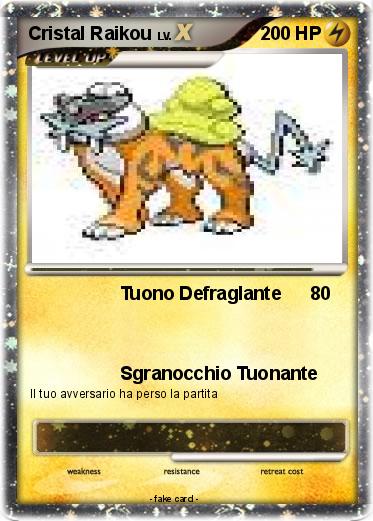 Pokemon Cristal Raikou