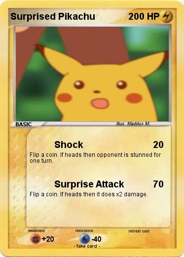 Pokemon Surprised Pikachu