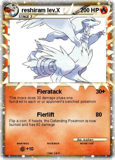 Pokemon reshiram lev.X