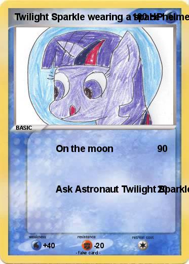 Pokemon Twilight Sparkle wearing a space helmet