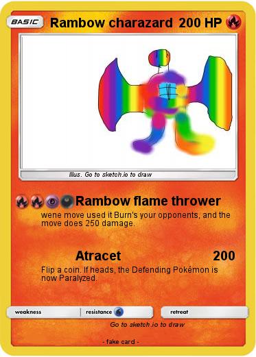 Pokemon Rambow charazard