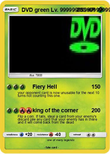 Pokemon DVD green Lv. 999999999999999999999999999