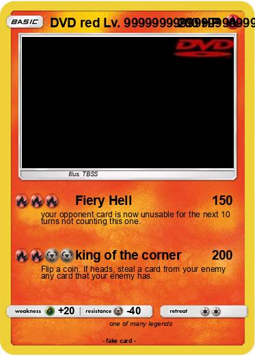 Pokemon DVD red Lv. 999999999999999999999999999
