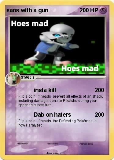 Pokemon sans with a gun